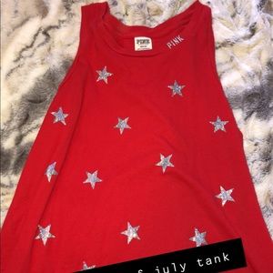 PINK 4th of July tank top